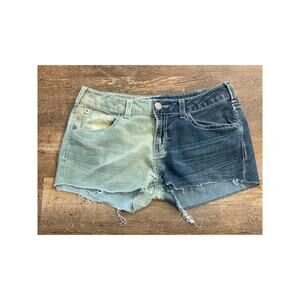 Bootlegger  Jeans "Dreyfus" two toned jean denim shorts ladies 31